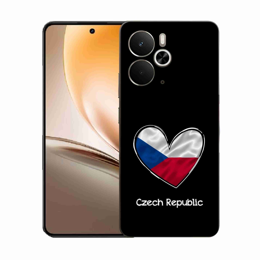 Gelový kryt mmCase na Realme 14 5G - vlajka srdce černé pozadí