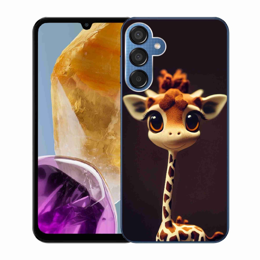 Gelový kryt mmCase na Samsung Galaxy M15 5G - malá žirafa