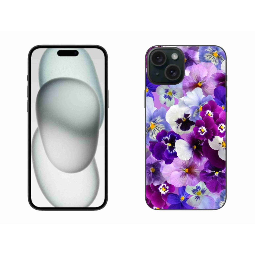 Gelový kryt mmCase na iPhone 15 Plus - květiny 9