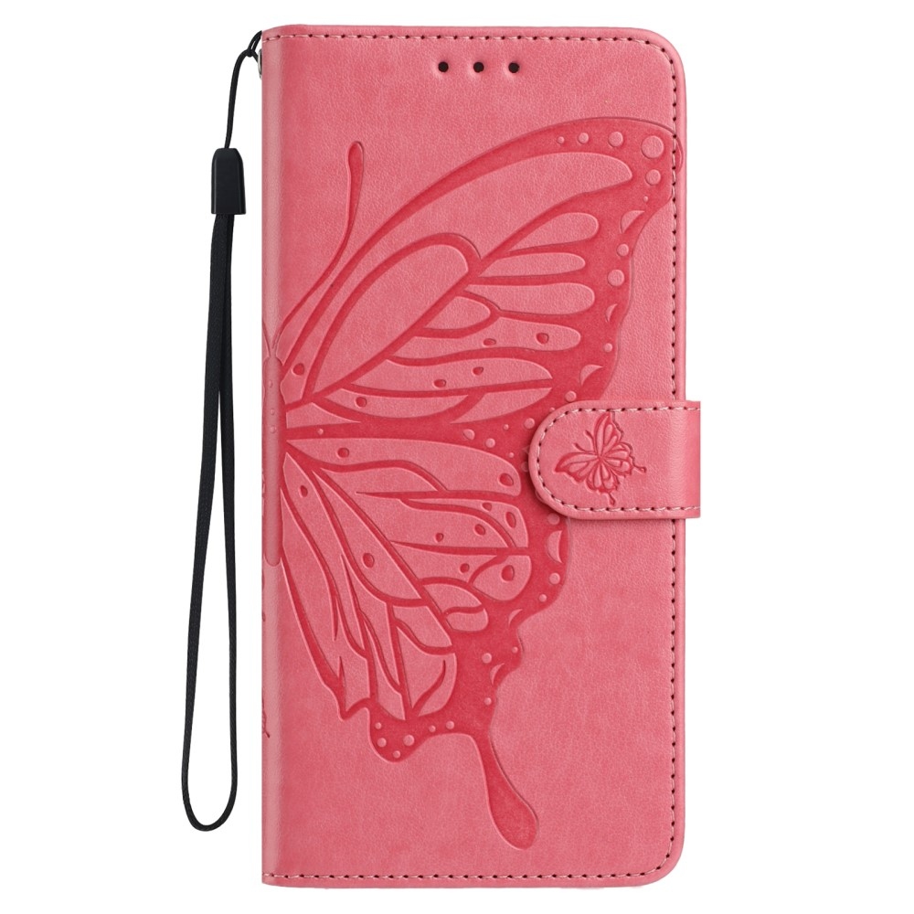 Floral Butterfly knížkové pouzdro na Xiaomi Redmi A5 (171.7x77.8x8.3mm) - rose