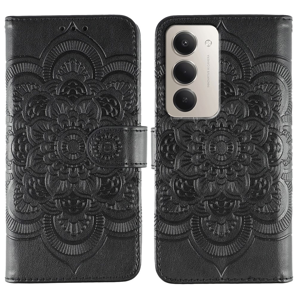 Mandala knížkové pouzdro na Xiaomi Redmi 15 5G - černé