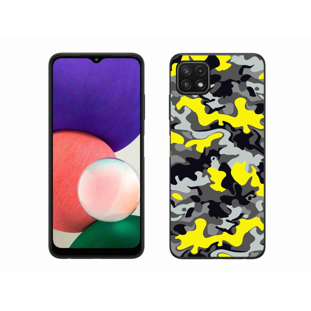 Gelový kryt mmCase na Samsung Galaxy A22 5G - maskáčový vzor 6