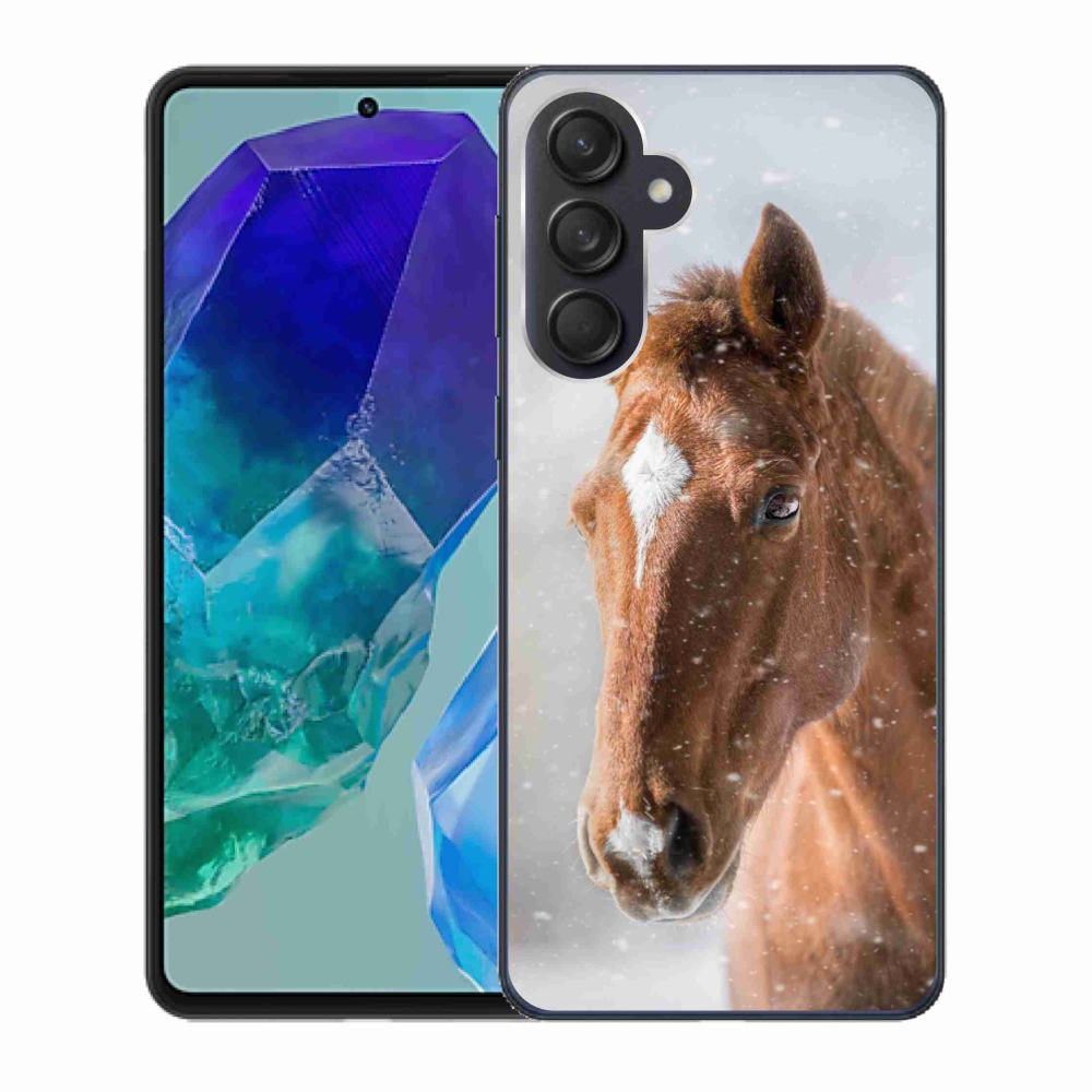 Gelový kryt mmCase na Samsung Galaxy M55 5G - hnědý kůň 2