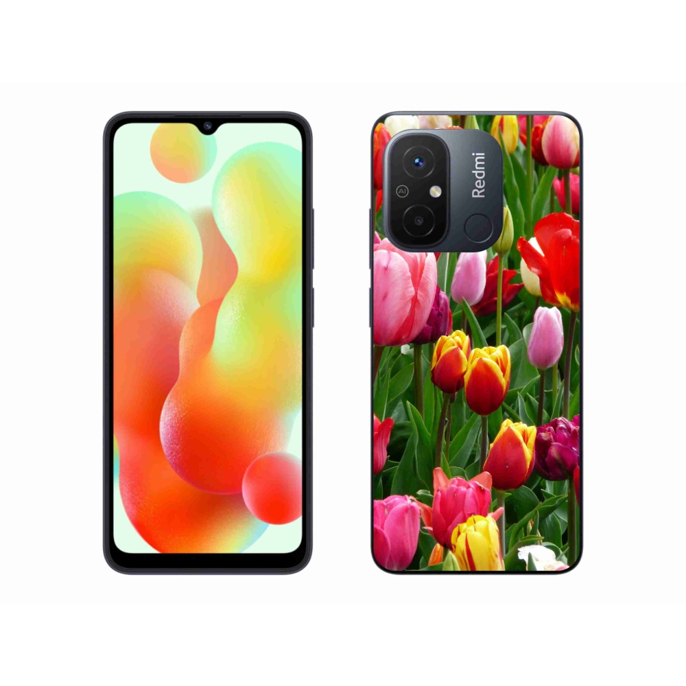 Gelový kryt mmCase na Xiaomi Redmi 12C - tulipány