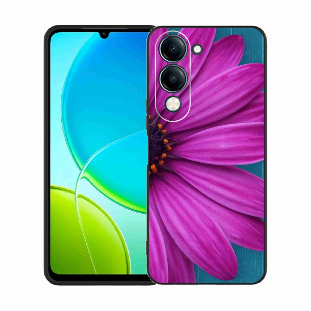 Gelový kryt mmCase na Vivo Y29s 5G - fialová kopretina