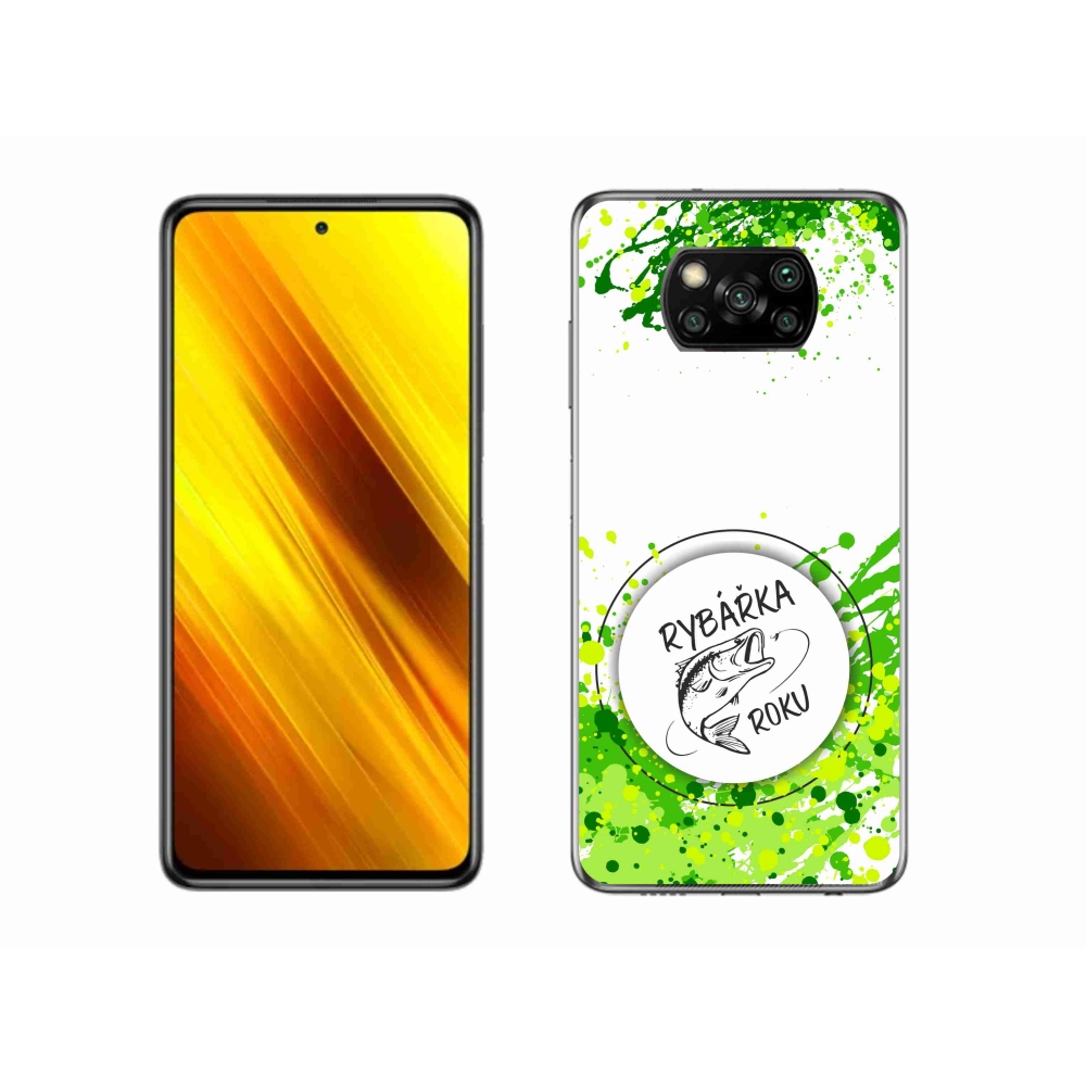 Gelový kryt mmCase na Xiaomi Poco X3 Pro - rybářka roku bílé pozadí
