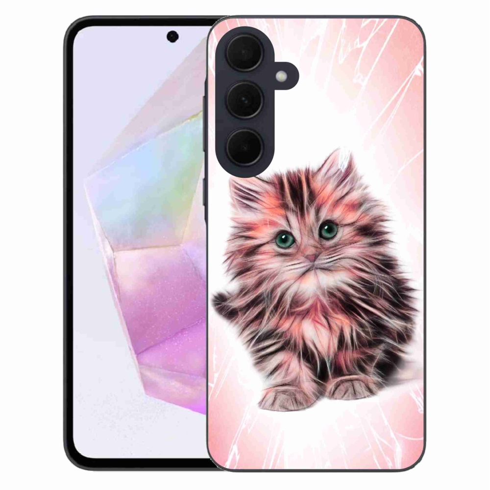 Gelový kryt mmCase na Samsung Galaxy A35 5G - roztomilé kotě