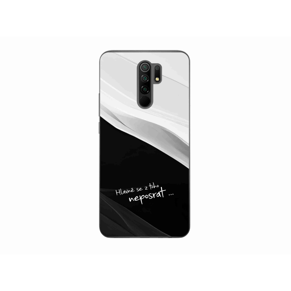 Gelový kryt mmCase na Xiaomi Redmi 9 - vtipný text 13 černobílé pozadí