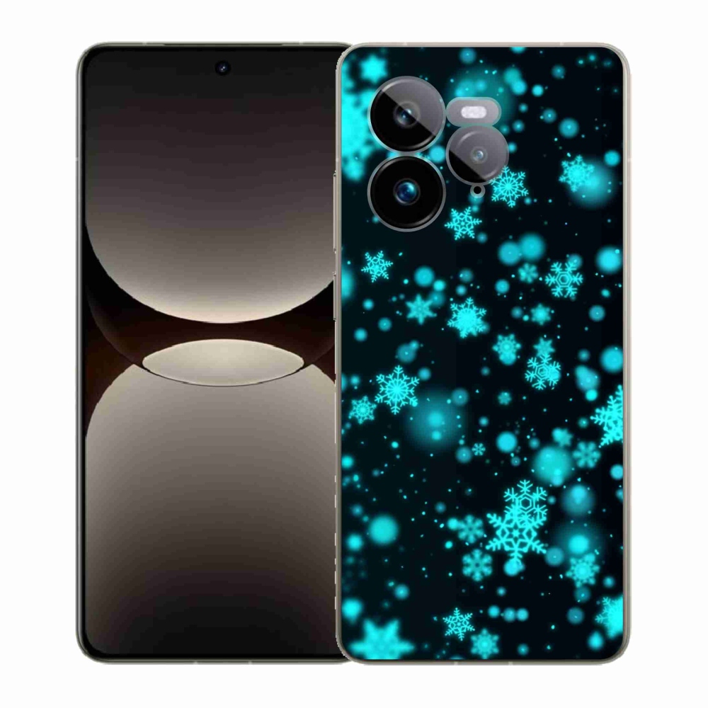 Gelový kryt mmCase na Realme GT 7 Pro 5G - sněhové vločky 1