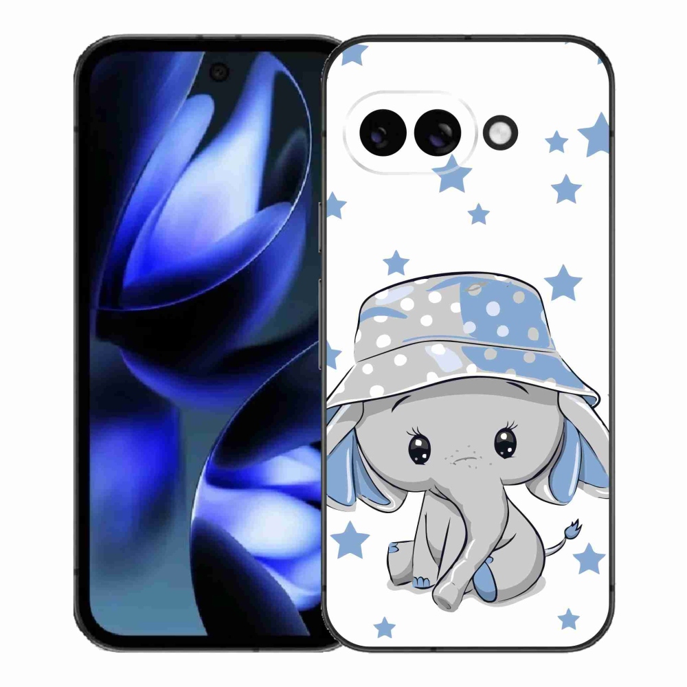 Gelový kryt mmCase na Google Pixel 9a - modrý slon