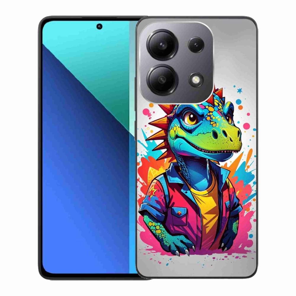 Gelový kryt mmCase na Xiaomi Redmi Note 13 - barevný dinosaurus