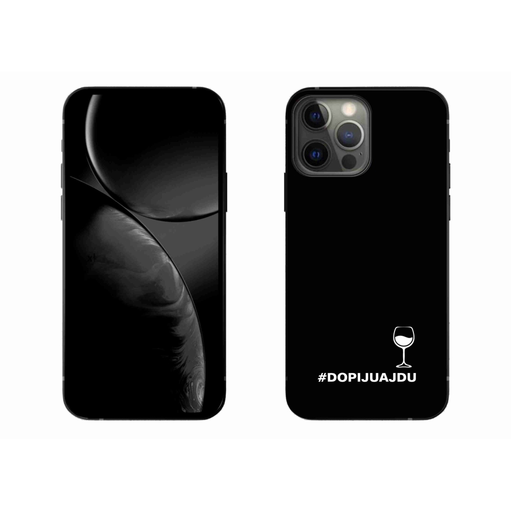 Gelový kryt mmCase na iPhone 13 Pro Max 6.7 - vinný motiv černé pozadí