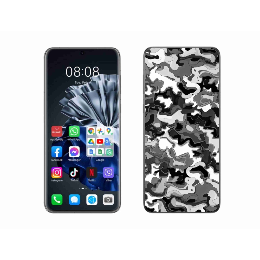 Gelový kryt mmCase na Huawei P60 Pro - maskáčový vzor 3
