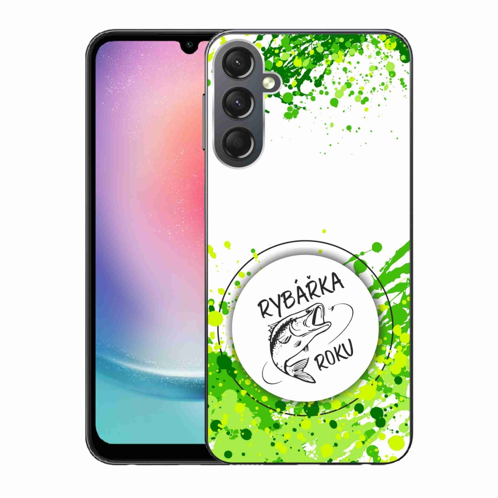 Gelový kryt mmCase na Samsung Galaxy A24 - rybářka roku bílé pozadí