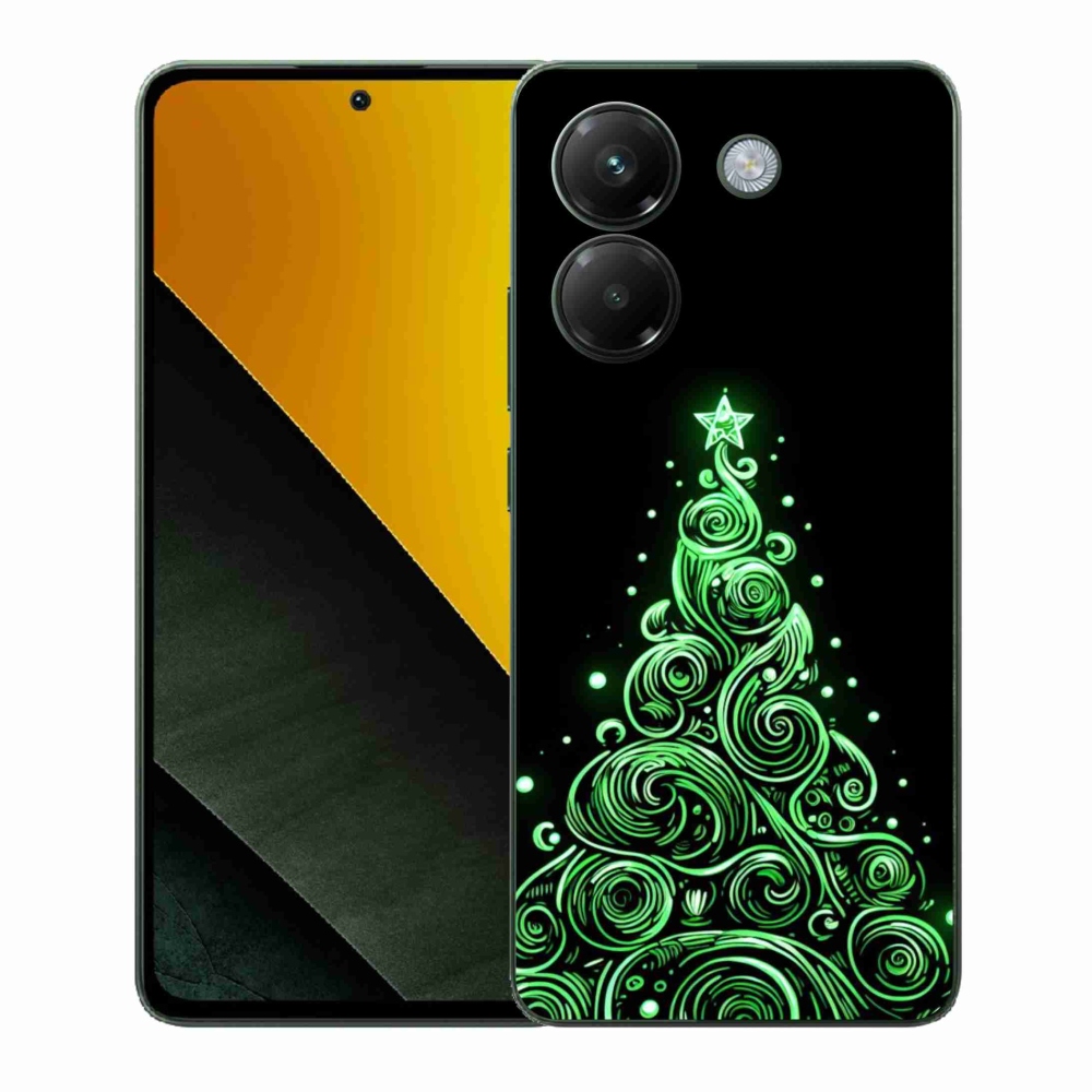 Gelový kryt mmCase na Xiaomi Poco M7 Pro 5G - neonový vánoční stromek 3