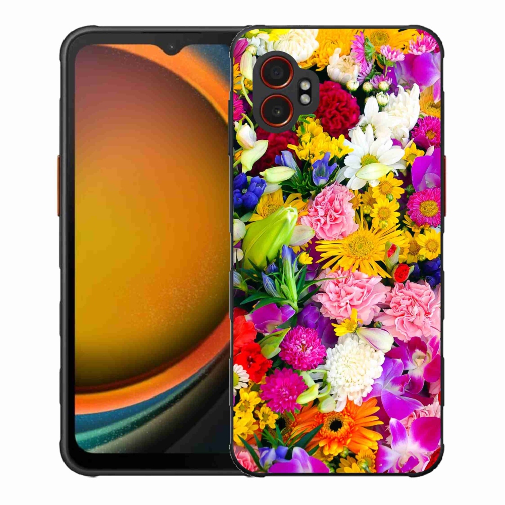 Gelový kryt mmCase na Samsung Galaxy Xcover 7 Pro - květiny 12