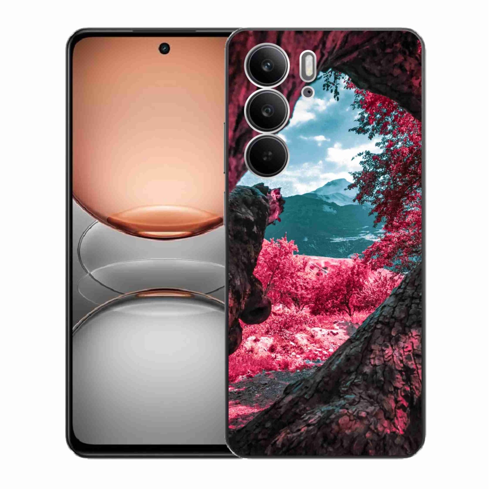 Gelový kryt mmCase na Realme C75 - výhled na hory
