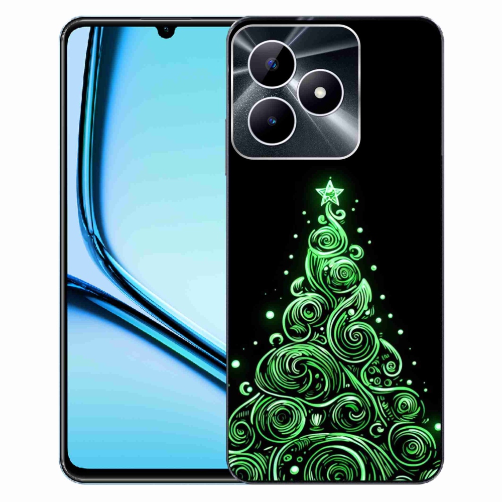 Gelový kryt mmCase na Realme Note 50 - neonový vánoční stromek 3