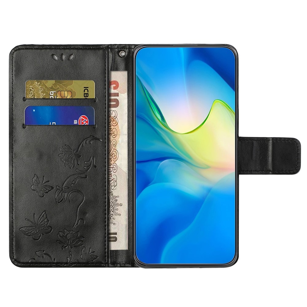 Flower knížkové pouzdro na Xiaomi Redmi Note 14 Pro 5G/Poco X7 5G/Note 14 Pro+ 5G - černé