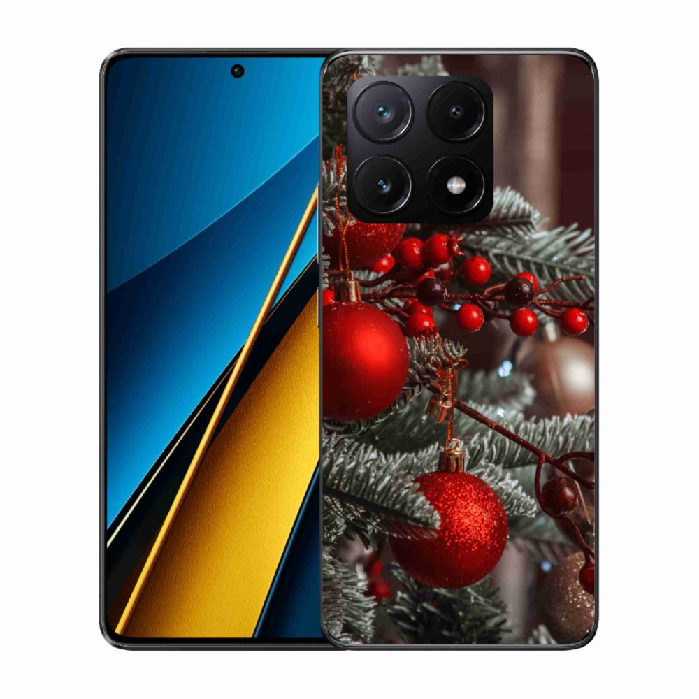 Gelový kryt mmCase na Xiaomi Poco X6 Pro 5G - vánoční ozdoby 2
