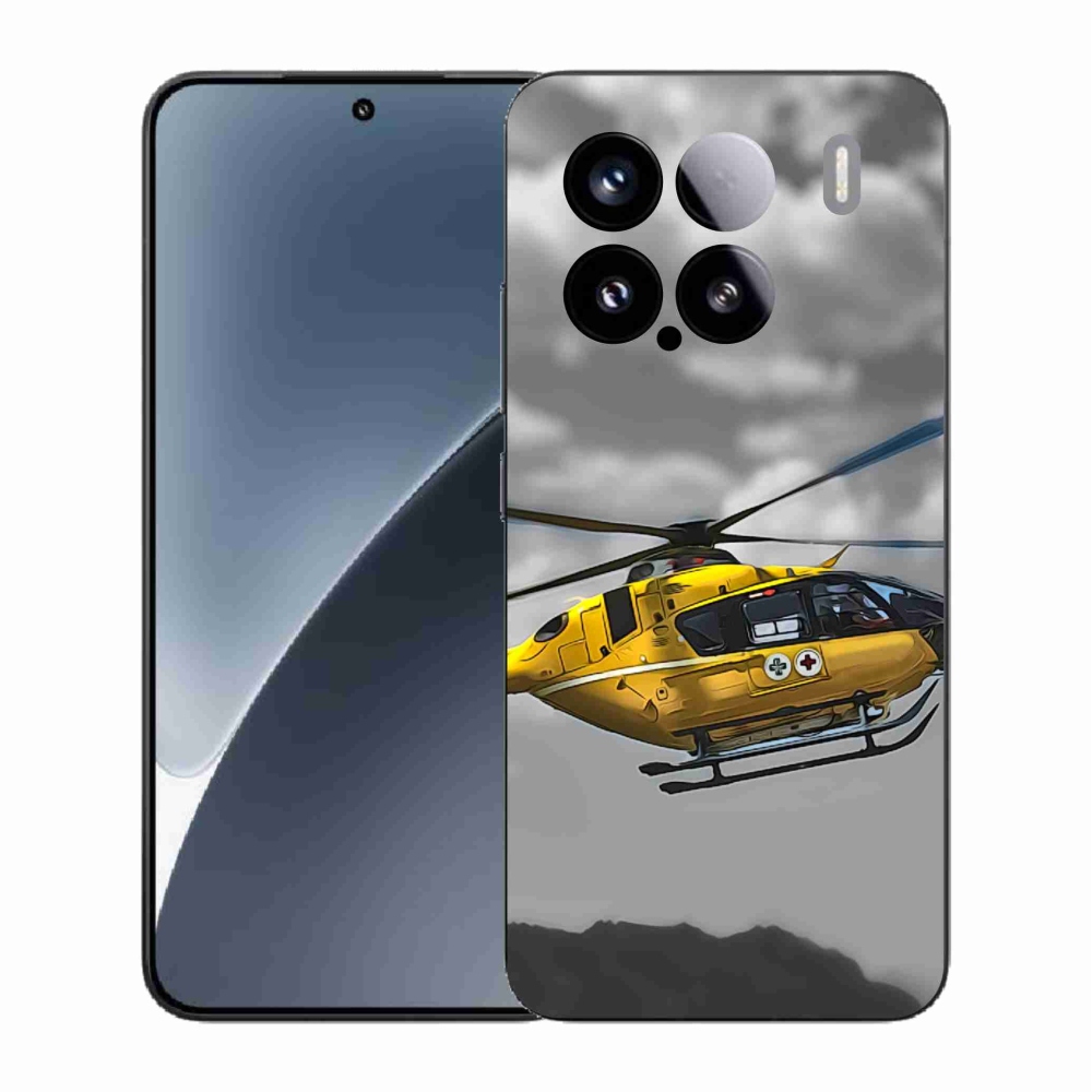 Gelový kryt mmCase na Xiaomi 15 - žlutá helikoptéra
