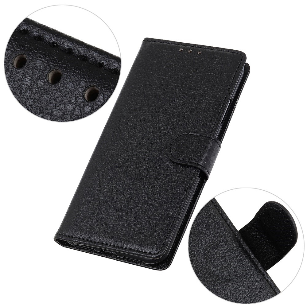 Litchie knížkové pouzdro na Xiaomi Redmi 12 4G/5G - černé