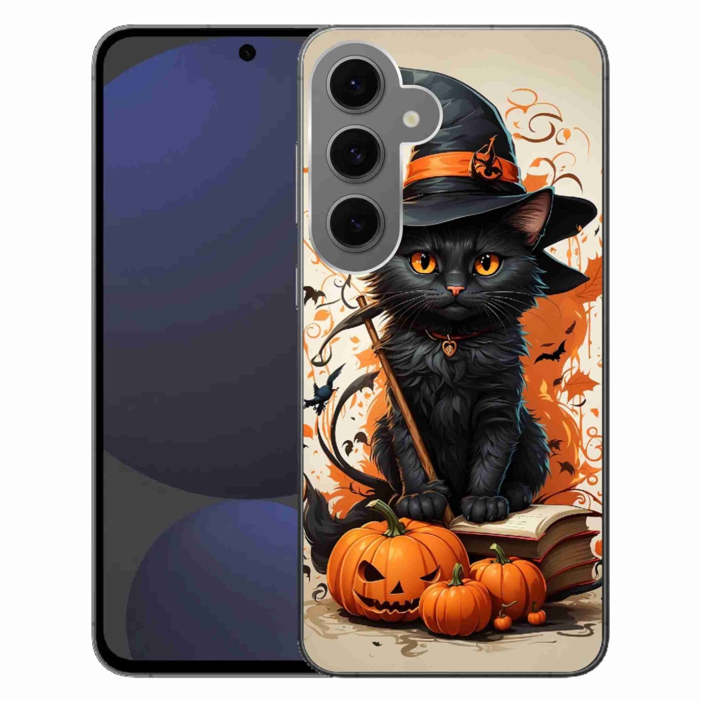 Gelový kryt mmCase na Samsung Galaxy S24 FE - kocour čaroděj