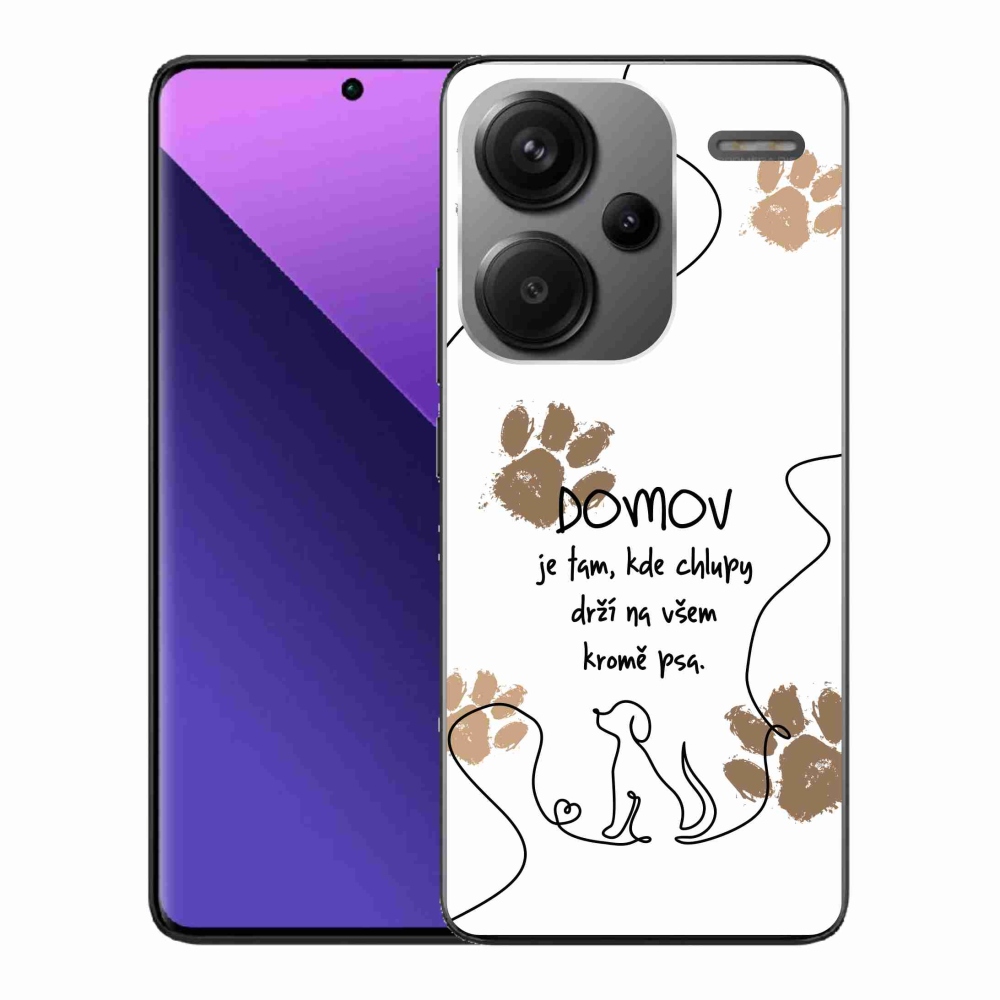 Gelový kryt mmCase na Xiaomi Redmi Note 13 Pro+ 5G - psí motiv bílé pozadí