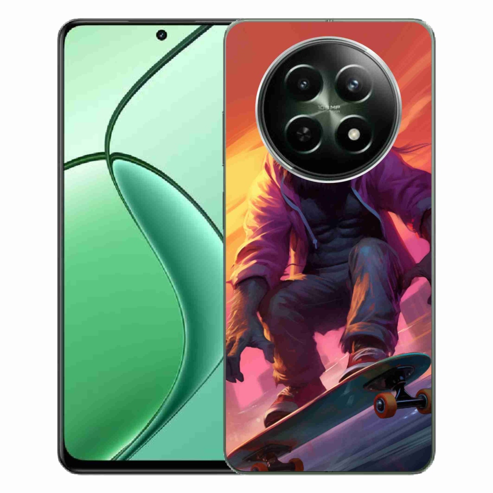 Gelový kryt mmCase na Realme 12 5G/12x 5G - gorila na skateboardu