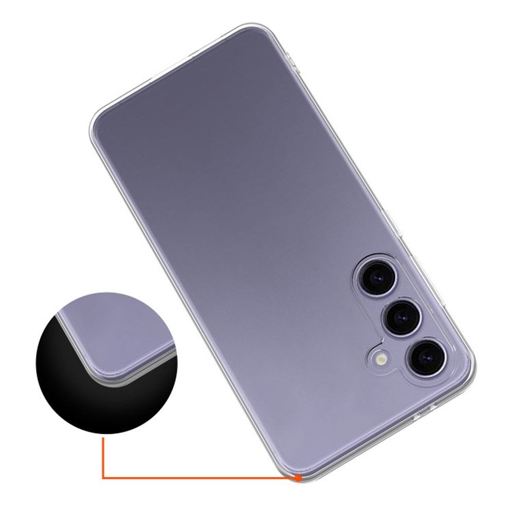 Průhledný gelový obal na Samsung Galaxy S24 FE - průhledný