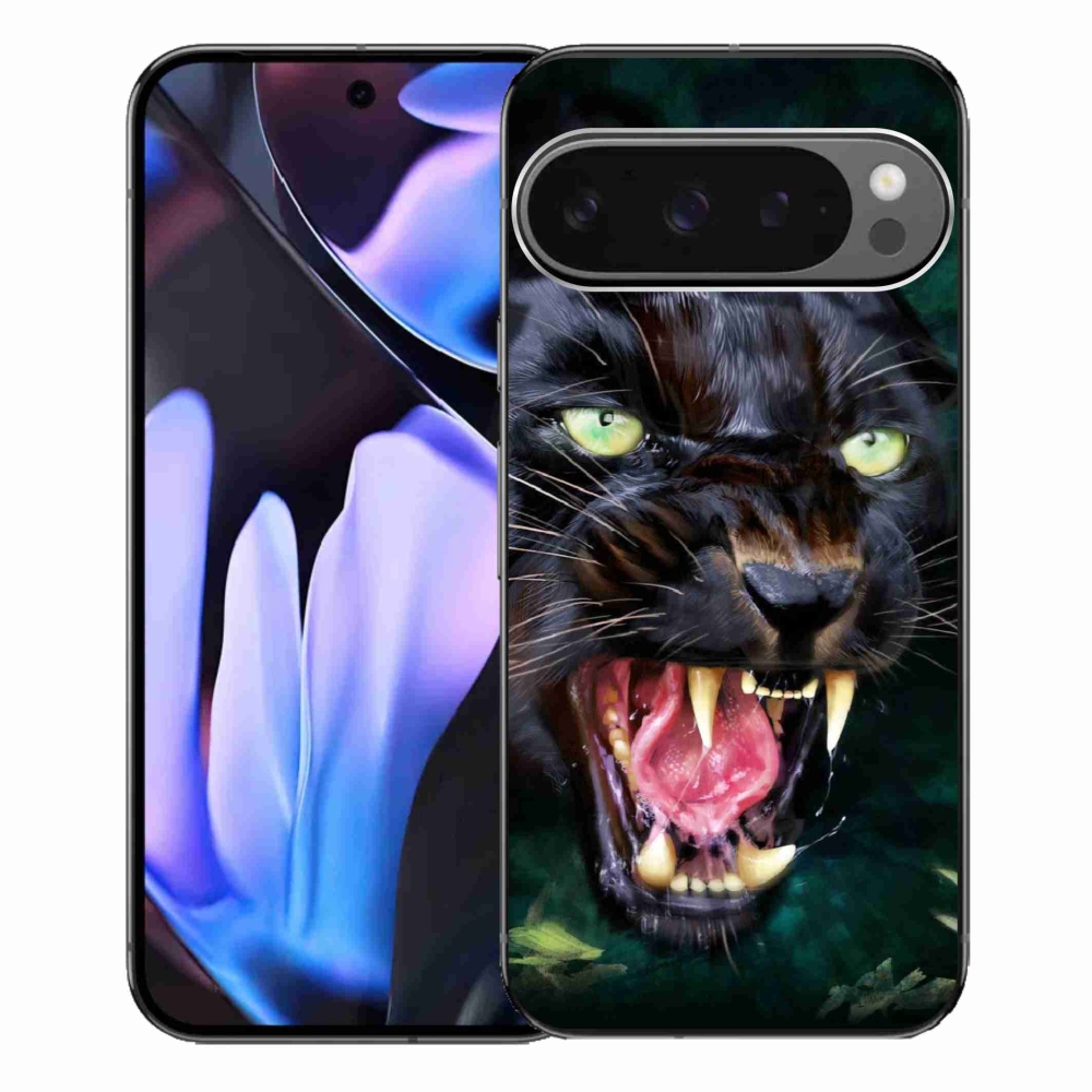Gelový kryt mmCase na Google Pixel 9 Pro XL - rozzuřený černý panter