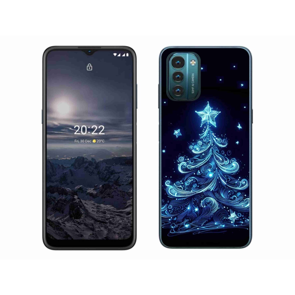 Gelový kryt mmCase na Nokia G11/G21 - neonový vánoční stromek 4