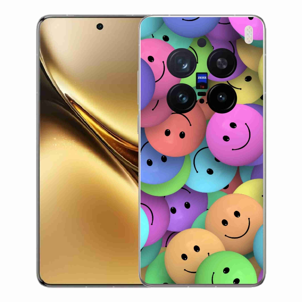 Gelový kryt mmCase na Vivo X200 Pro 5G - barevní smajlíci
