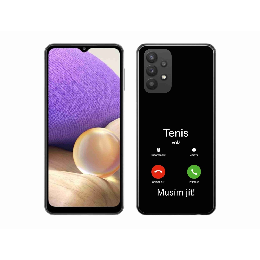 Gelový kryt mmCase na Samsung Galaxy A32 5G - tenis volá černé pozadí