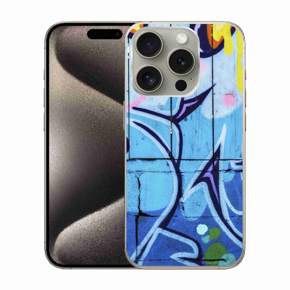 Gelový kryt mmCase na iPhone 15 Pro - graffiti