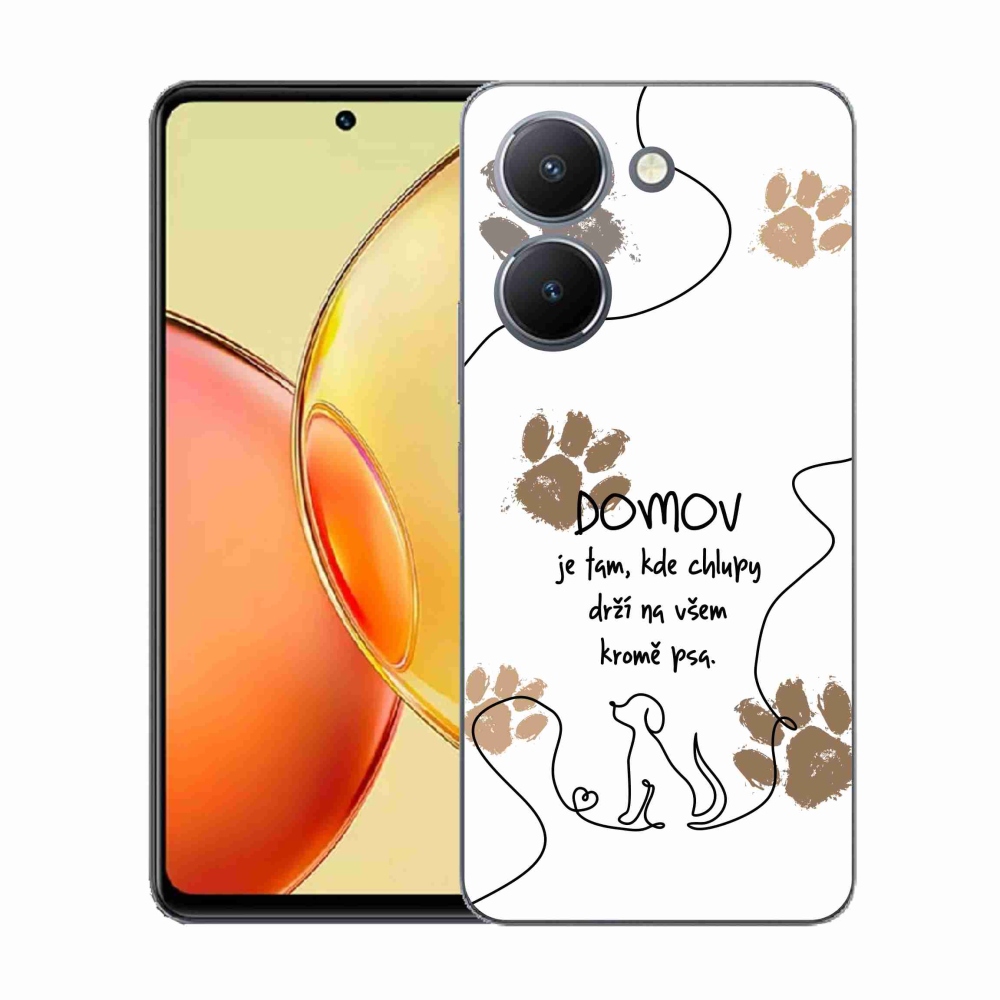Gelový kryt mmCase na Vivo Y36 - psí motiv bílé pozadí