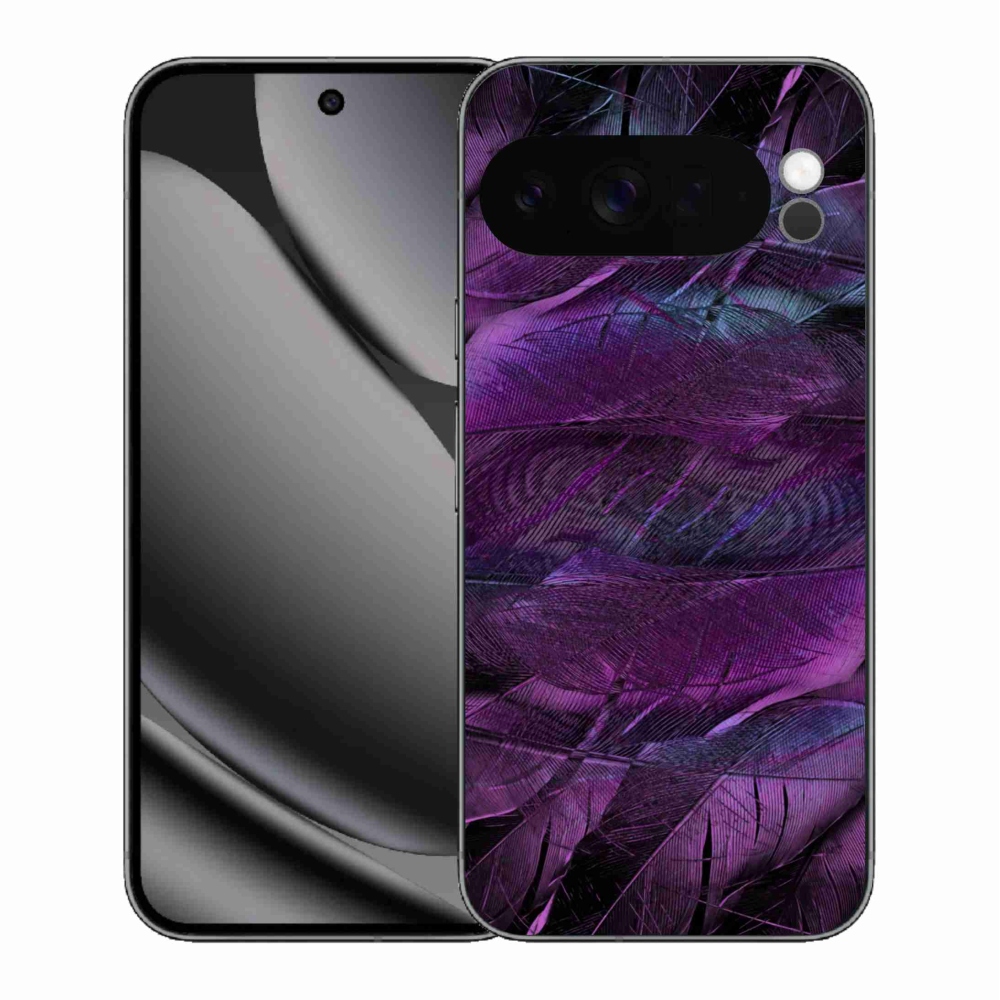 Gelový kryt mmCase na Google Pixel 10 Pro XL - fialová pírka