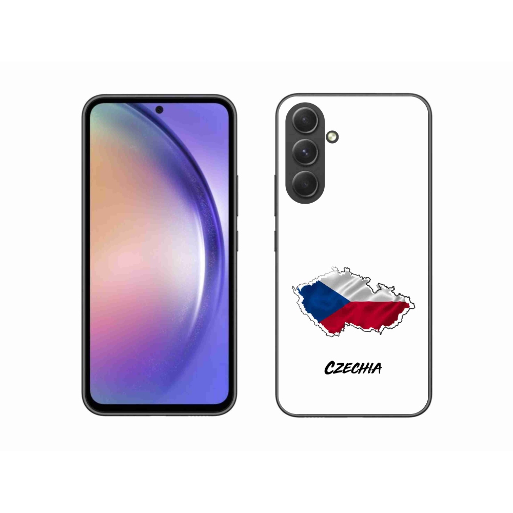 Gelový kryt mmCase na Samsung Galaxy A54 5G - Czechia bílé pozadí
