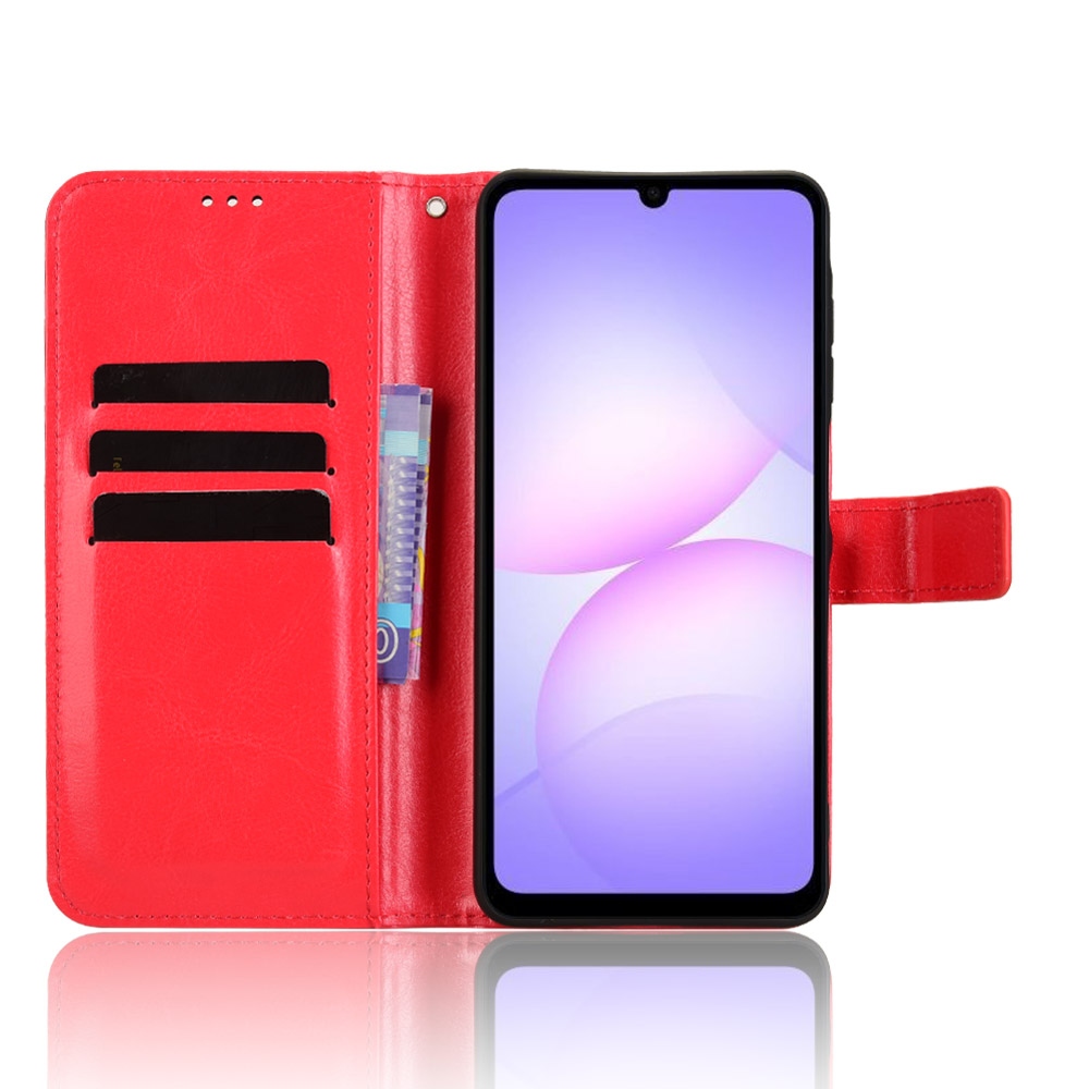 Crazy knížkové pouzdro na Samsung Galaxy A07 4G - červené