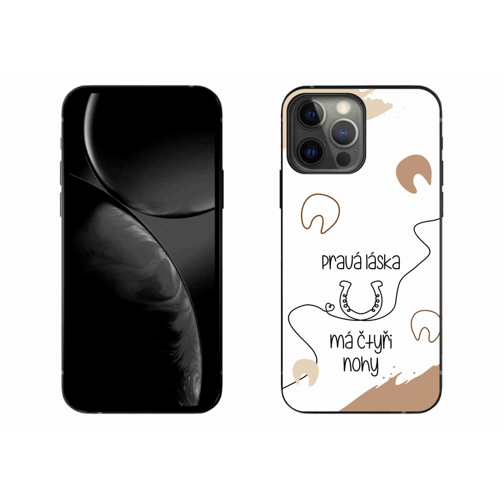 Gelový kryt mmCase na iPhone 13 Pro Max 6.7 - koňský motiv bílé pozadí