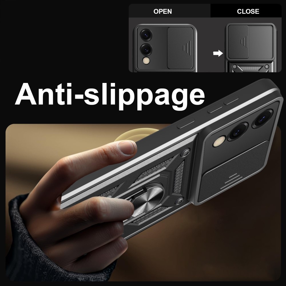Slide odolný kryt na Samsung Galaxy S25 Edge - černý