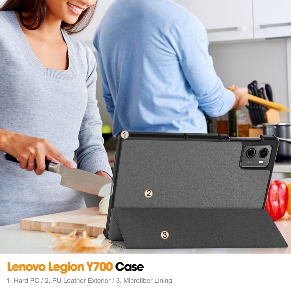 Cases chytré zavírací pouzdro na tablet Lenovo Legion Tab 8.8 (2. Gen.) - šedé