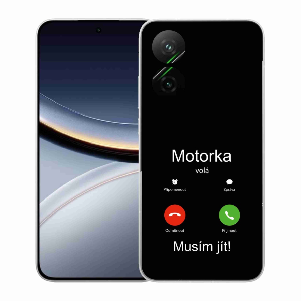 Gelový kryt mmCase na Xiaomi Poco F7 5G - motorka volá černé pozadí