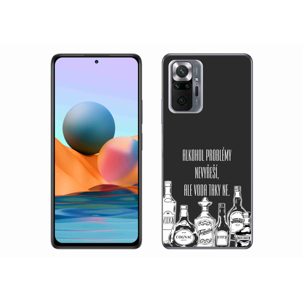 Gelový kryt mmCase na Xiaomi Redmi Note 10 Pro - vtipný text černé pozadí