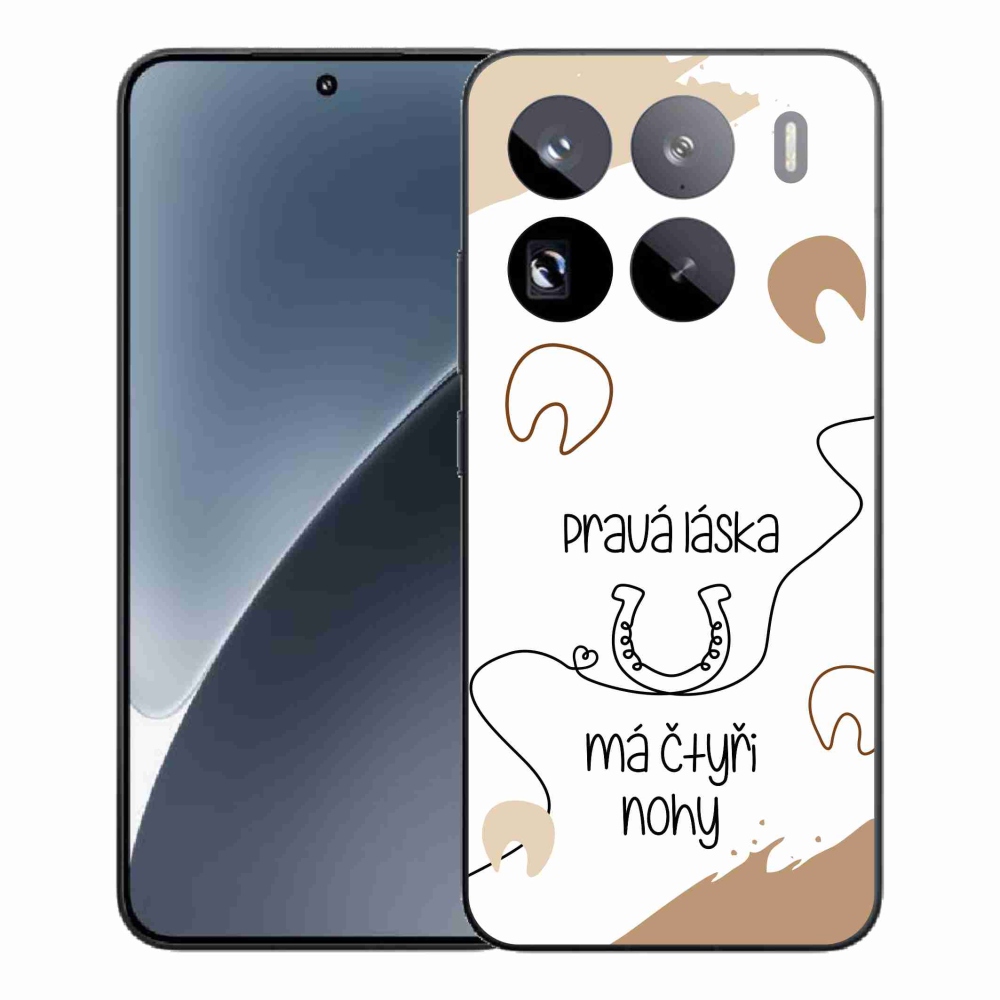 Gelový kryt mmCase na Xiaomi 15 Pro - koňský motiv bílé pozadí