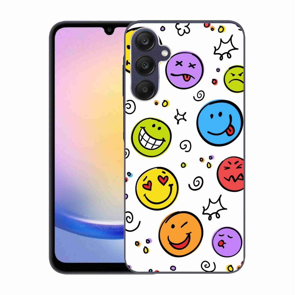Gelový kryt mmCase na Samsung Galaxy A25 5G - smajlíci