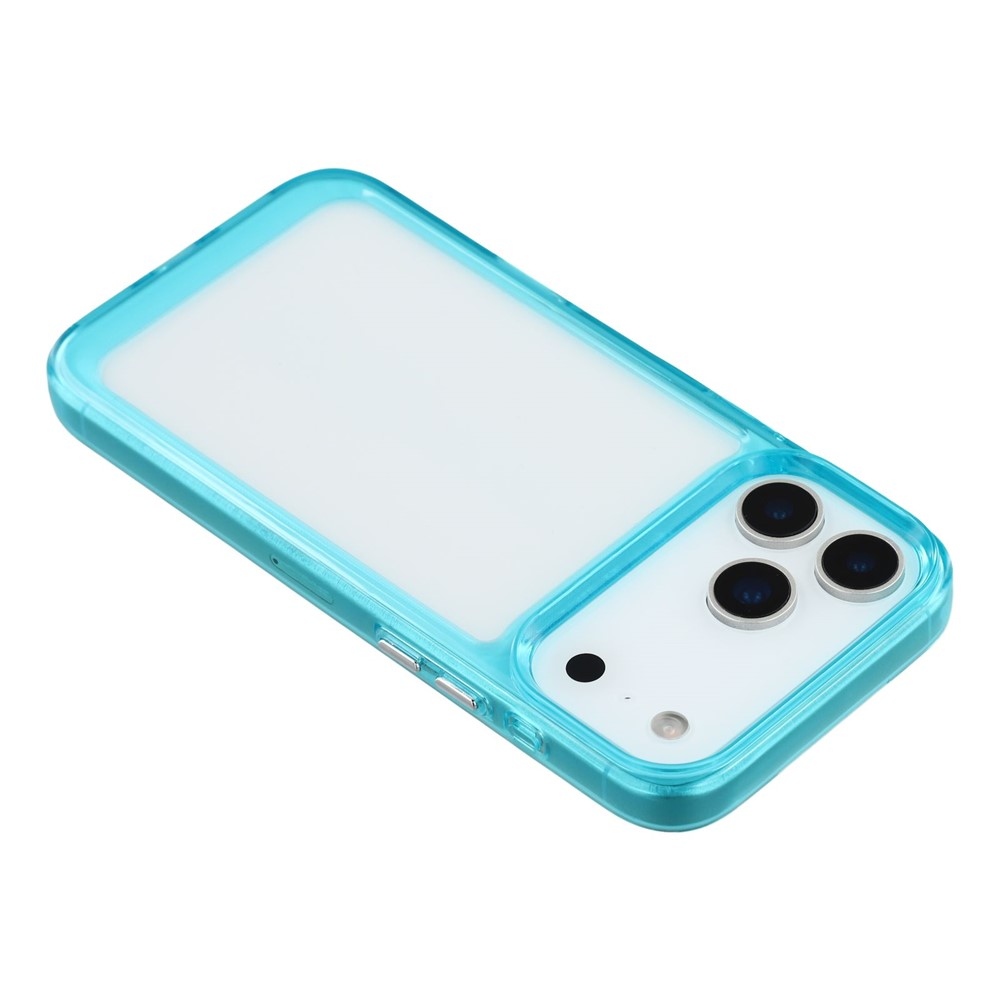 Gelový obal s pevnými zády na iPhone 17 Pro Max - světlemodrý