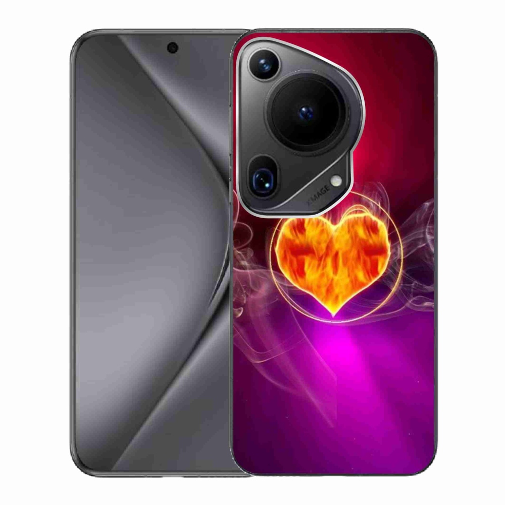 Gelový kryt mmCase na Huawei Pura 70 Ultra - ohnivé srdce
