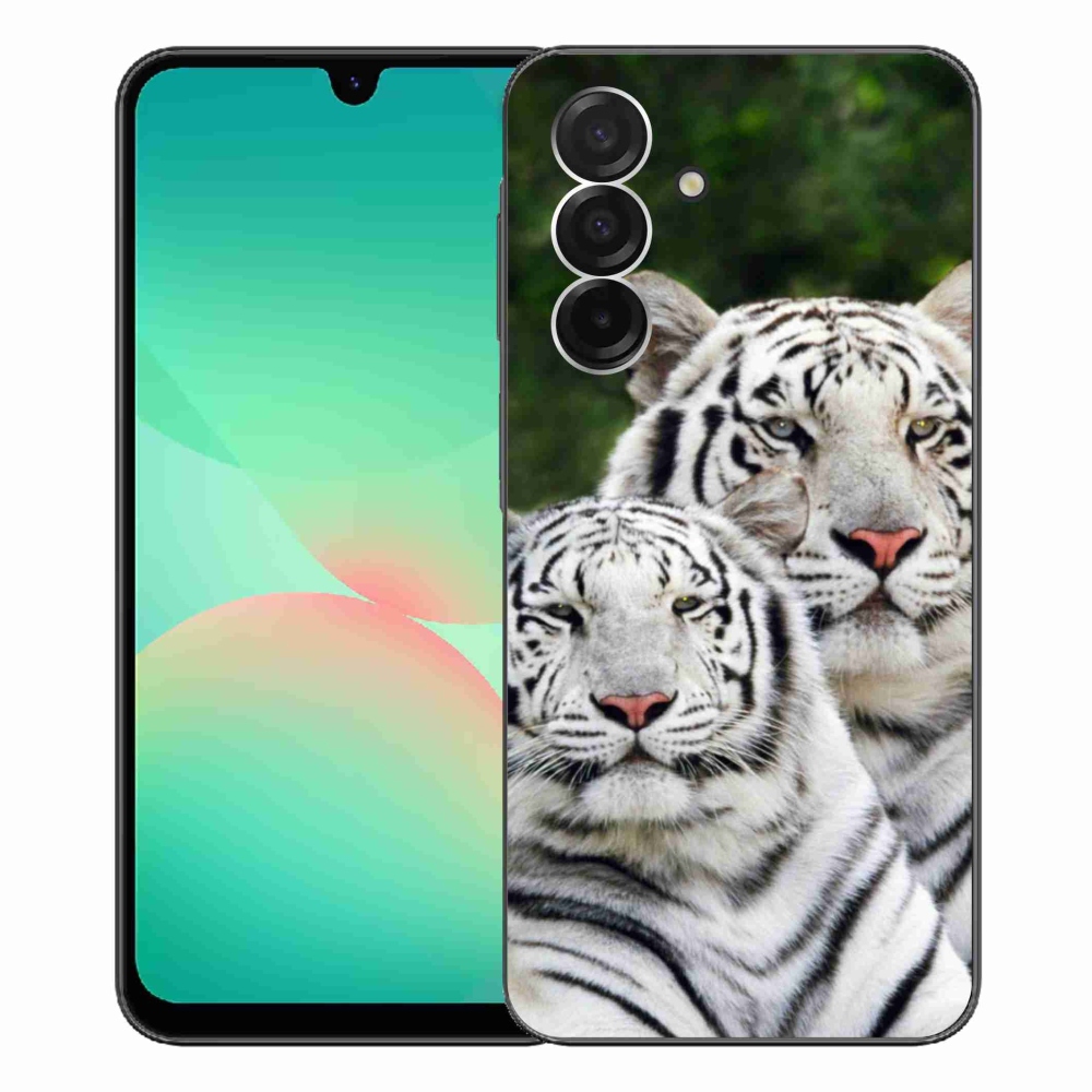 Gelový kryt mmCase na Samsung Galaxy A26 5G - bílí tygři