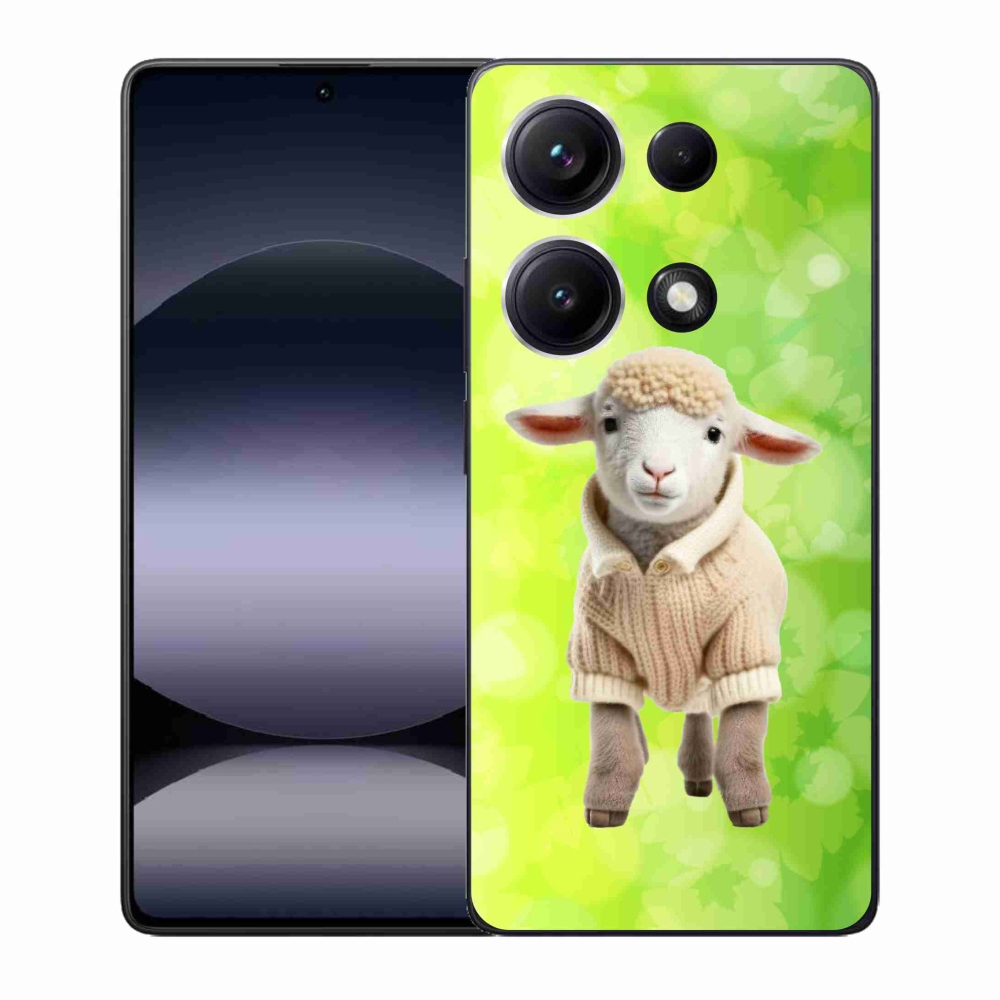 Gelový kryt mmCase na Xiaomi Redmi Note 14S - jehně ve svetru